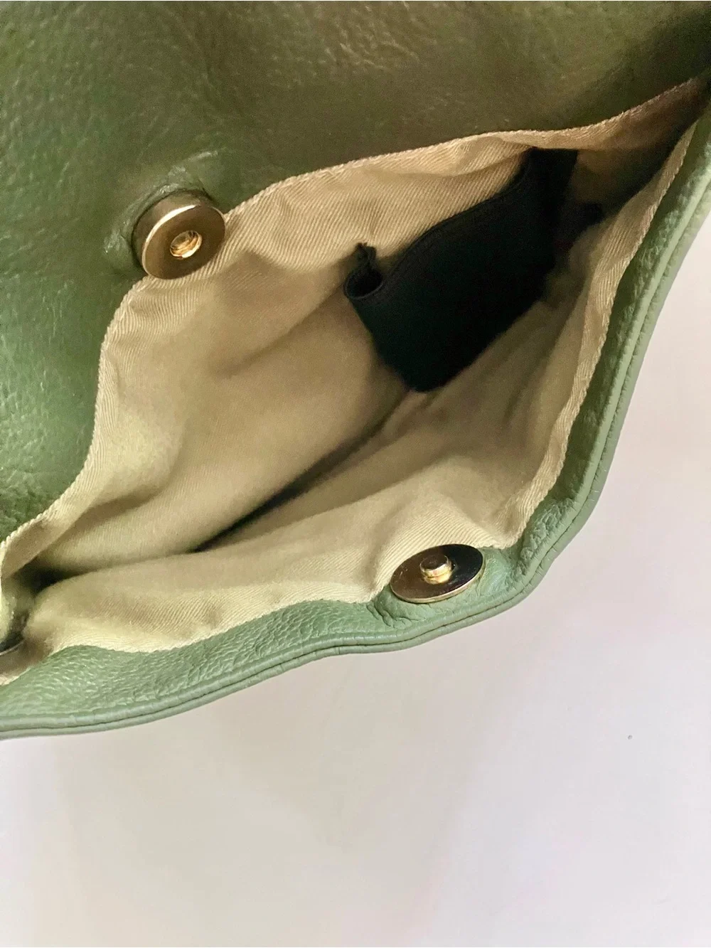 JP Ourse & Cie  Green Leather Backpack Shoulder Bag Purse